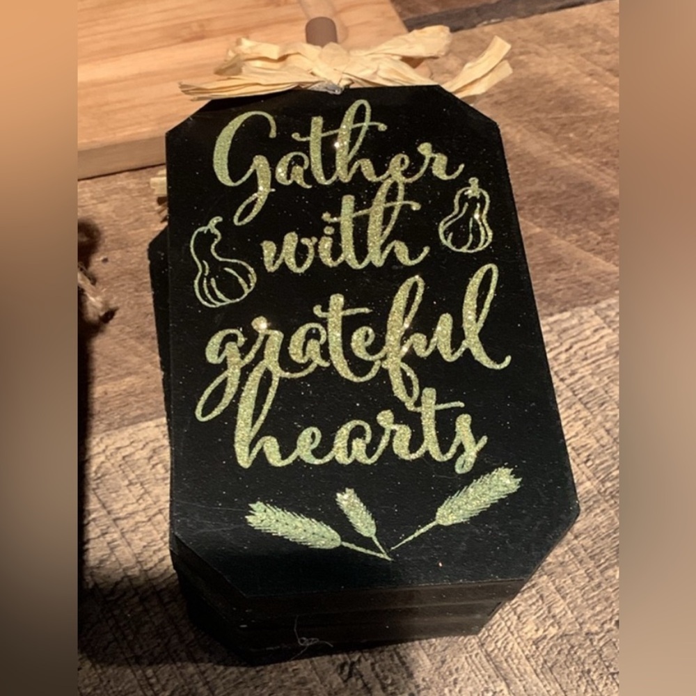 🌹Gather with Grateful Hearts Wooden Fall Decor